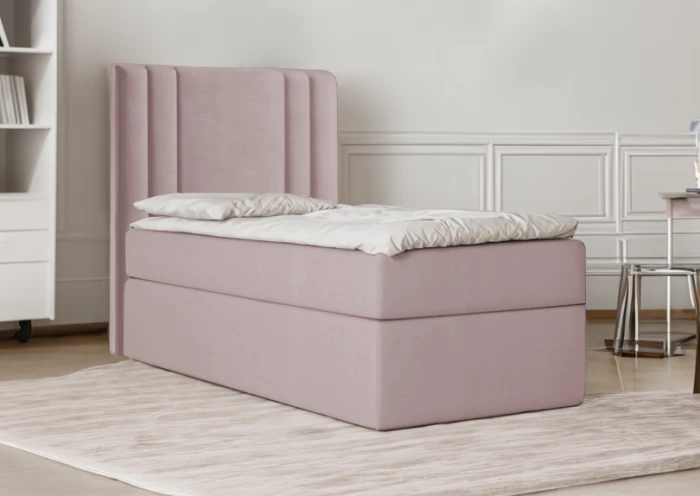 Boxspring bed RALI MINI - Topper veerkern - 90x200 cm - kleur keuze!