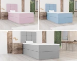 Boxspring bed MERA MINI - Topper veerkern - 100x200 cm